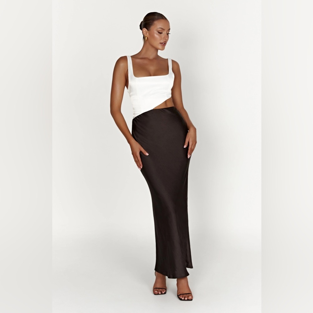 Meshki Black and White Maxi Dress